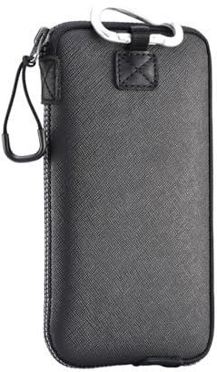 OneJoy Custodia Neoprene Smartphone, Custodia con Zip per Smartphone, Porta Cellulare Sacchetto Protezione del Mobile. Fondina Porta Cellulare Morbida. con Clip Adatto per da 6,1~6,9 pollic [Nero]