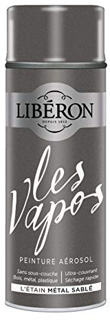 Libéron Peinture aérosol Les vapos, L'etain Sablé, 400ML