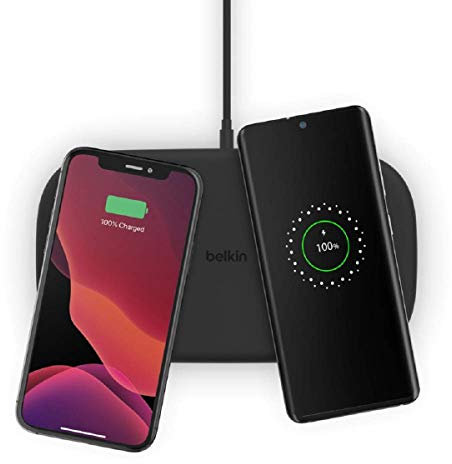 Belkin TrueFreedom Pro Wireless Charging Mat (Dual Wireless Charger, Full Surface Charging, Place Devices Anywhere on the Pad to Charge, for Samsung, iPhone, Pixel, AirPods, More)