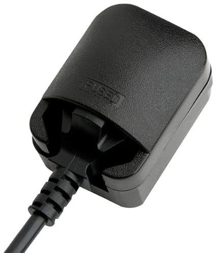 Power Connections SCP3-BK-R-5A Plug, Black, Schuko Earthed to UK Plug Converter, 5A