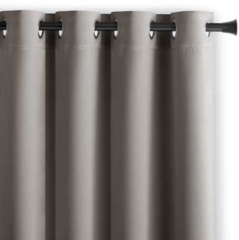 RESTILO Blackout - Tenda oscurante con occhielli, 140 x 270 cm, colore beige, 1 pezzo