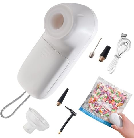 Piccola pompa ad aria elettrica, sigillatrice sottovuoto, piccola pompa ad aria, foro di stoccaggio integrato, gonfiatore elettrico per aria e acqua, borsa sottovuoto, materassi ad aria, divani ad