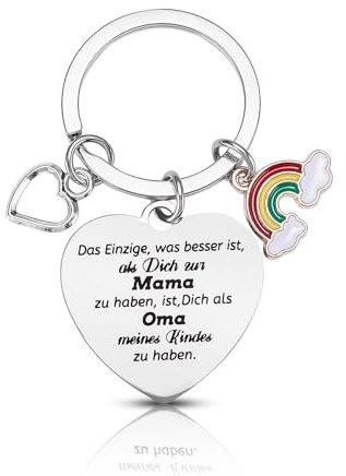 Belillpipi Geschenk für Oma, Schlüsselanhänger für Oma, Oma Geschenk Geburtstag, Geschenk zum Muttertag, Schlüsselanhänger Oma Geschenke, Beste Geschenk für Oma von Enkel Enkelin