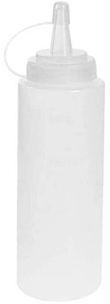 Hintyne Quetschflasche aus Kunststoff 400 ml transparente Gewürzflasche Spender Saucenflaschen mit Verschluss Quetschflaschen für Saucen