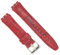 diloy Uhrenarmband aus Leder kompatibel mit Swatch Irony und Scuba Leder mit Krokodilprägung Croco grain 21-23mm Ref 328 Bordeaux 23mm