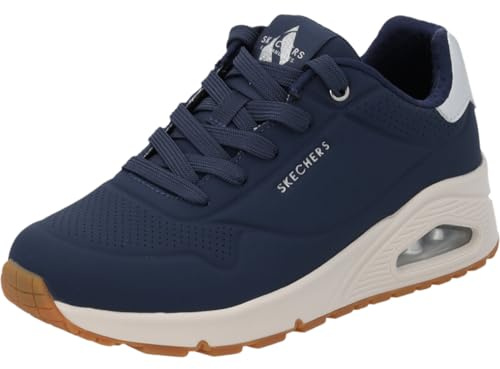 Skechers Damen UNO Golden Air Turnschuhe, Navy Durabuck/Silver Trim, 41 EU