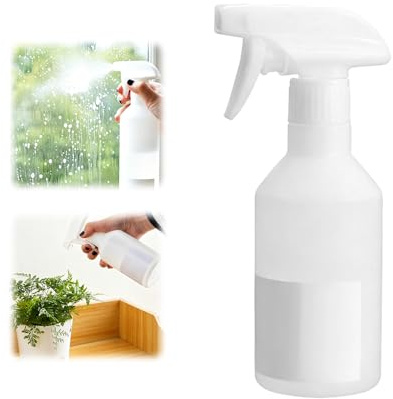 2-pack plastvattensprayflaska, 350 ml/500 ml, påfyllningsbara finsprayflaskor med justerbart munstycke, läcksäker tom vattenspraybehållare för växter, hår, rengöring, kök, trädgårdsskötsel, husdjur