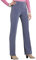 Chums Ladies Figure Flattering Trousers Fully Elasticated Comfort Pull-On Pants with Pintuck Stitch Denim 18 Short
