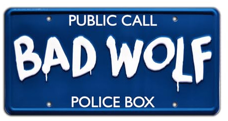 Celebrity Machines | Bad Wolf | Vanity Plate, Stamped Aluminum, Metal Decorative Tag, Corrosion Resistant, Quality Novelty Sign, Wall Decoration, Wall Hanging