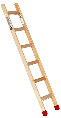 euroline Der sichere Aufstieg Holz Sprossenanlegeleiter 6 Sprossen