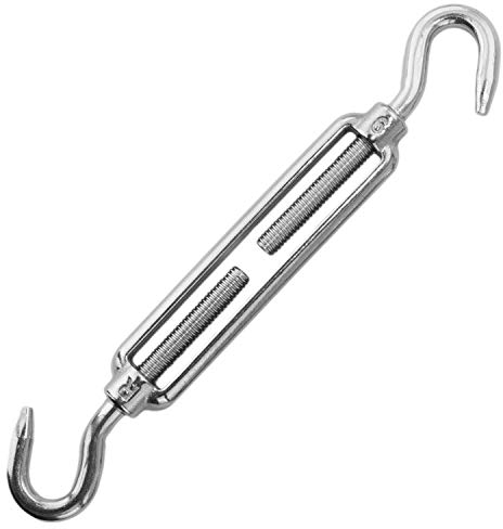 Spannschlösser (Haken/Haken) M12 aus Edelstahl A4 (5 Stück) | ähnl. DIN 1480 - Spannschrauben - Seilspanner von MESAROS®