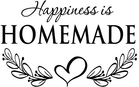 Happiness is HOMEMADE Flower - Carved Vinyl Separated Letters Living Room Wall Decal Home Décor Stencil Art Letters Mural Lettering Words