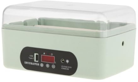 Baoblaze Mini Egg Incubator, Digital Incubator Poultry Incubator for Parrot, Chicken, Quail, Duck, 4 Automatic Turning