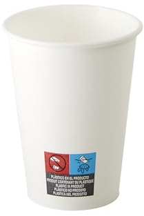 Nupik deSter Lot de 1 000 gobelets en carton résistants, anti-fuites, sans odeurs Idéal pour café, thé et boissons Blanc 220 ml