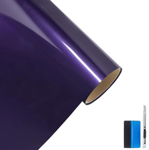 NewL PET Ultra Gloss Purple Car Vinyl Wrap 50cm x 150cm | Ultra gloss finish, Self-adhesive, Air Release Technology, Weather Proof, Tear resistant, Suitable for auto, moto, furniture