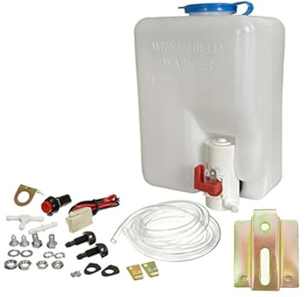 Serbatoio lava vetri Kit Lavavetri Universale per Parabrezza 12V, Parabrezza Universale Pompa Lavavetri Bott Universale Auto Parabrezza Rondella Pompa Kit Parabrezza Rondella Pompa Serbatoio Kit