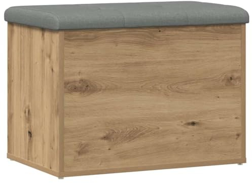 vidaXL Sitzbank mit Stauraum Artisan-Eiche 62x42x45 cm Holzwerkstoff, Schuhbank, Flurbank, Dielenbank, Bank, Aufbewahrungsbank, Flurbank mit Stauraum