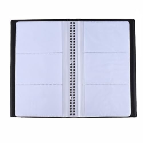 Visitenkartenmappe, Visitenkarten Organizer, Visitenkartenbuch, Visitenkartenetui Flach, Platzsparende Visitenkartenmappe für Büro, Professioneller Visitenkartenhalter aus PU-Leder, Hält 240 Karten