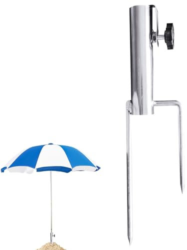 Schirmständer Erdspieß,Sonnenschirmständer mit Rasendorn,Sonnenschirm Erdspiess Metall,Schirmständer Strand,Sonnenschirmstander strand,Abnehmbarer Sonnenschirmhalter Strand,für Angeln,Garten (3.6cm)