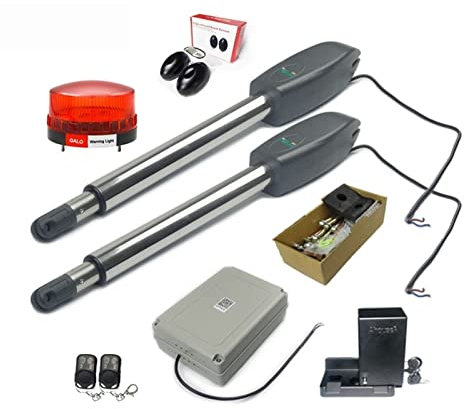 Moteur Portail, 400 kg automatique double bras électrique porte battante ouvre-porte opérateur moteur actionneur plus proche ouvre-porte battante for la sécurité à domicile/ferme/garage/entreprise ,po