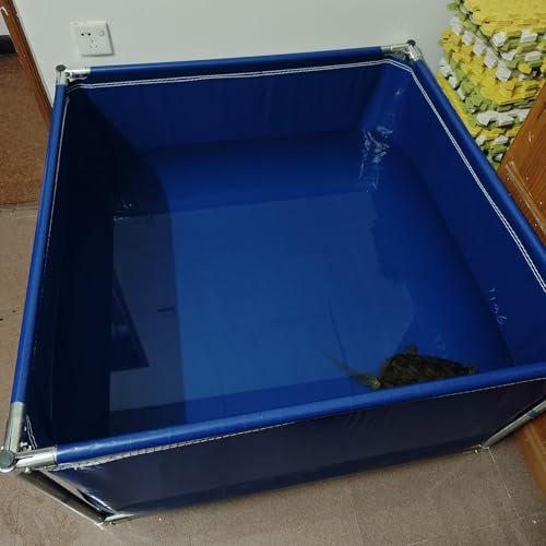 Tanque de almacenamiento elevado para estanque de peces, piscina de plástico duro duradero para acuicultura y baño en casa, diseño plegable para un fácil almacenamiento