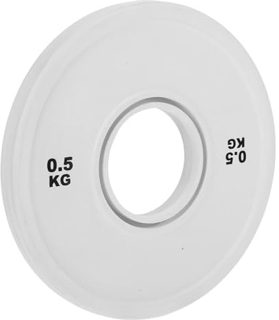 BUGUUYO Disco Pesas Bumper Blanco con Núcleo de Acero y Recubrimiento de Goma Plato Ajustable para Barra Mancuerna Placas de Entrenamiento Fuerza Casa para Hombre y Mujer