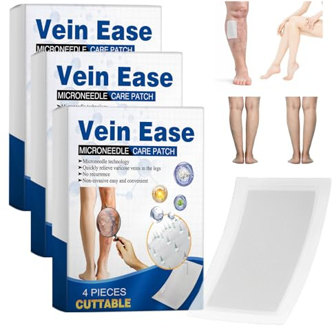 VeinTarget Cerotto Microdarts per Vene Varicose, Trattamento Naturale per Gambe, Migliora la Circolazione Sanguigna, per Tutti i Tipi di Pelle