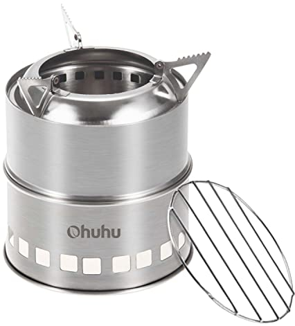 Hobo Kocher Camping Outdoor Ofen, holzofen stove aus Edelstahl mit Tragetasche für BBQ Picknick Wandern Reisen