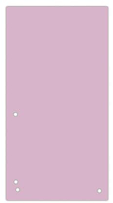 DONAU 100er Pack Trennstreifen/Farbe: Rosa / 1/3 A4 aus 190 g/m² Recycling-Karton/ 4-fach Lochung/ 23,5 x 10,5 cm/Gelocht/Trennblätter Ordner Register Trennlaschen/Made in EU