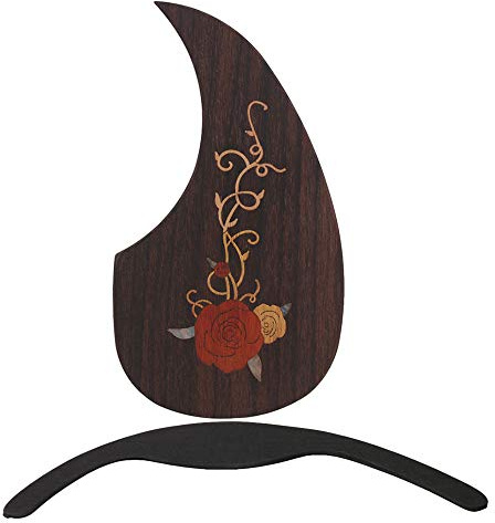 Rosewood Guitar Protective Pickguard With Acoustic Ebony Arm Rest Parts