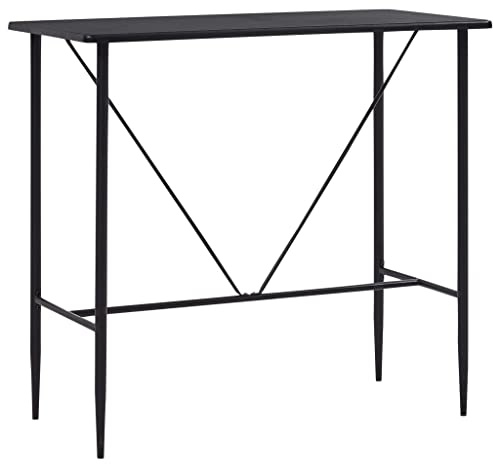 vidaXL Barbord Matbord Avlastningsbord Köksbar Barmöbel Köksbord Sidobord Bord Frukostbord Sidbord Frukostbar Matsalsbord MDF Svart