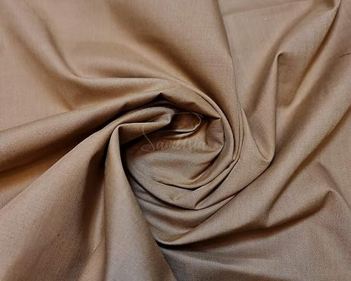 Plain Mustard Polycotton Fabric for Dressmaking, Art & Craft, Sewing, Quilting | 45'' - 115 cm Wide| Precut Length 0.5m
