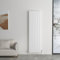 Heilmetz White Radiator Vertical Radiator 1600 x 456mm Designer Single Flat Panel Radiator Modern Heater Central Heating Column Radiator