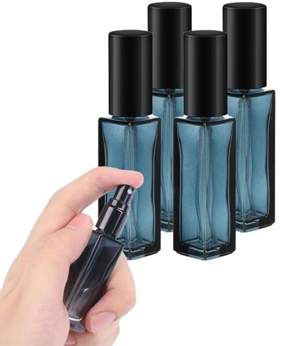 ZAMXHUG Flacon de Parfum Vide en Verre - 5 pcs Vaporisateur Parfum Vide Rechargeable Bleu Dégradé 10ml,Bouteille Vaporisateur de Parfum, Portable Petits Flacons de Parfums avec Spray Délicat