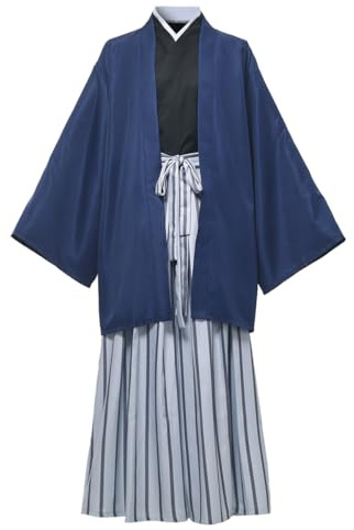 Mens Japanese Yukata Kimono Robe Costume Japanese Kimono Robe