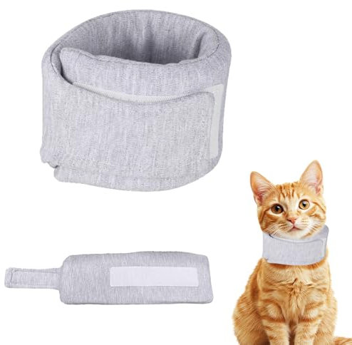 Halskrause Hund Hellgrau Halskrause Katze 32-37cm Leckschutz Hund Hunde Halskrause.zur Genesung Nach Operationen Bei Haustieren Oder zur Wundheilung Verwendet,Um Ein Lecken zu Verhindern(M Größencode)