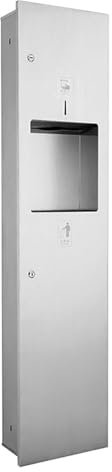 Nicchia da parete Doccia in acciaio inox Niche da bagno in acciaio inox, porta carta igienica da incasso, nicchia per pattumiera con porta per bagno, ristorante, hotel, luogo pubblico(A)