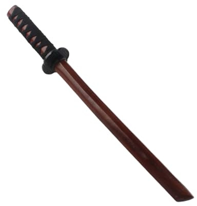Kurz kleine Größe Holz Katana Schwert, Bokken Kendo-Schwertkampf-Training, Samurai Schwert, Rollenspiel Cosplay Iaido-Bokken (Rot, 60CM)