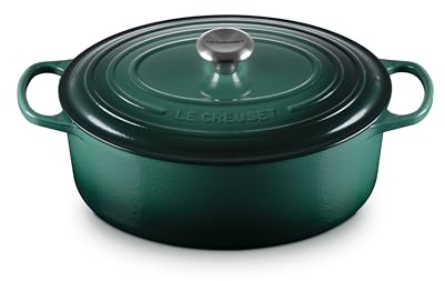 Le Creuset Forno Olandese Ovale Firma In Ghisa Smaltata, 6.75 qt., Artichaut