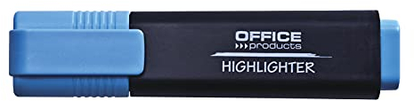 OFFICER PRODUCTS PRODUCTS Textmarker Leuchtend 10er Pack Farbe: Blau/Highlighter Textliner Die Ungiftige Tinte, Keilspitze Leuchtfarben Hohe Qualität/Strichstärke 1-5mm, 17055211-01
