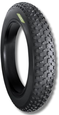 ECOVELO Neumático de Bicicleta 20 X 4.0 pulgadas Negro Tachuelas Clincher Goma E-Bike