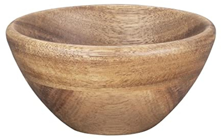 Olympia Acacia Wood Bowl 100mm - Salad, Appetiser, Fruit Bowl - Rustic Style for Farmhouse Décor, Pubs, Bistro FT613