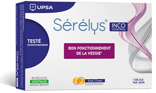 UPSA - Sérélys INCO CONTROL - Complément Alimentaire Naturel - Fréquence, Fuites Urinaires et Confort vessie – Pépins de Courge & Extraits cytoplasmiques de Pollen - 30 Gélules Végétales - 1 Mois
