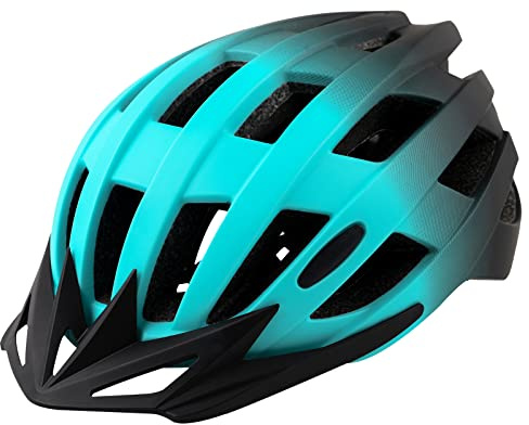 Adult Bike Helmets, Adjustable Mens Womens Bicycle Helmet, Lightweight Road Mountain Cycling Safety Sports Helmets with Detachable Visor Mint-Green