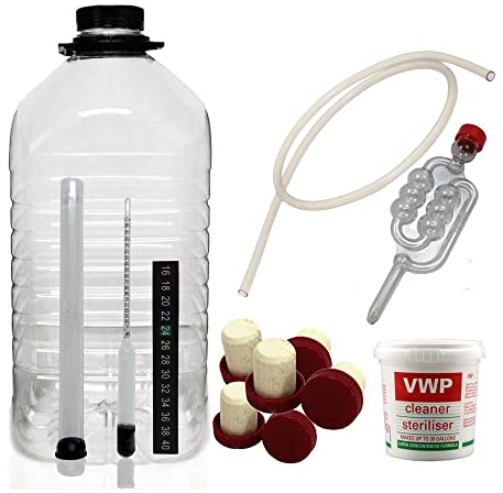 Wine Making Starter Kit (for 6 Bottle Kits) with PET Demijohn