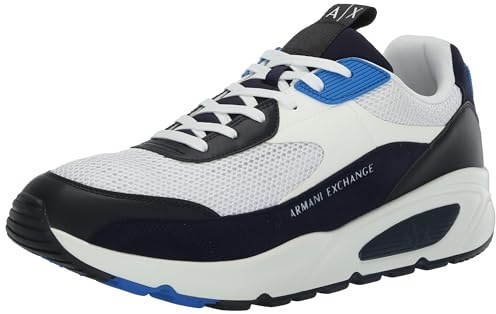 Armani Exchange Bronx Chunky SneakerSneaker Uomo, Blu NAV Blu Op Bianco, 40 EU