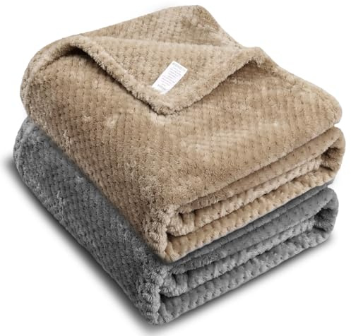 Elitecran 2 Pezzi Coperte per Cani in Morbida e Calda Flanella, 70x100cm Coperta per Cane Gatto Durevole Lavabile Soffice Copertina in Pile per Animali Domestici per Stuoia Letto Cucciolo Animali