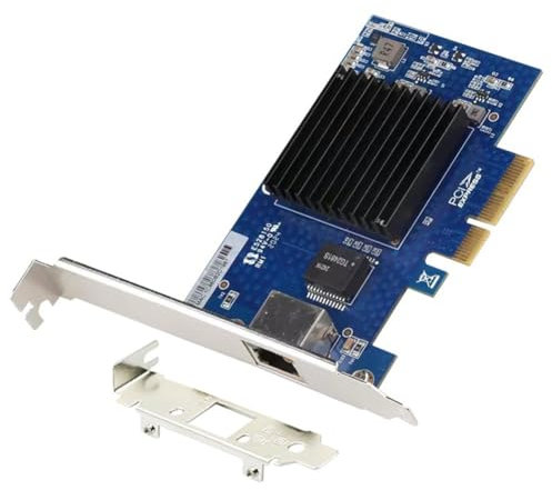Huudngeje PCI-E Network Card PCI-E X4 Single-Port 10G Gigabit Server Network Card Adapter AQC107 Ethernet NIC for Desktop