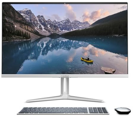 MEDION E27419 68,5 cm (27 Zoll) Full HD All in One Desktop PC (Intel Core i7-13620H, 16GB DDR4 RAM, 1TB PCIe SSD, WLAN, HDMI in, kabellose Maus & Tastatur, Win 11 Home)