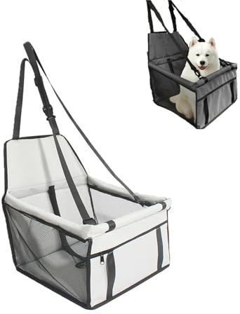 Siège Auto, Chien Utiliser Le siège, Transport Chien Voiture, pour Chiens Petits/Moyens jusqu'à 15 kg, antidérapant, Lavable